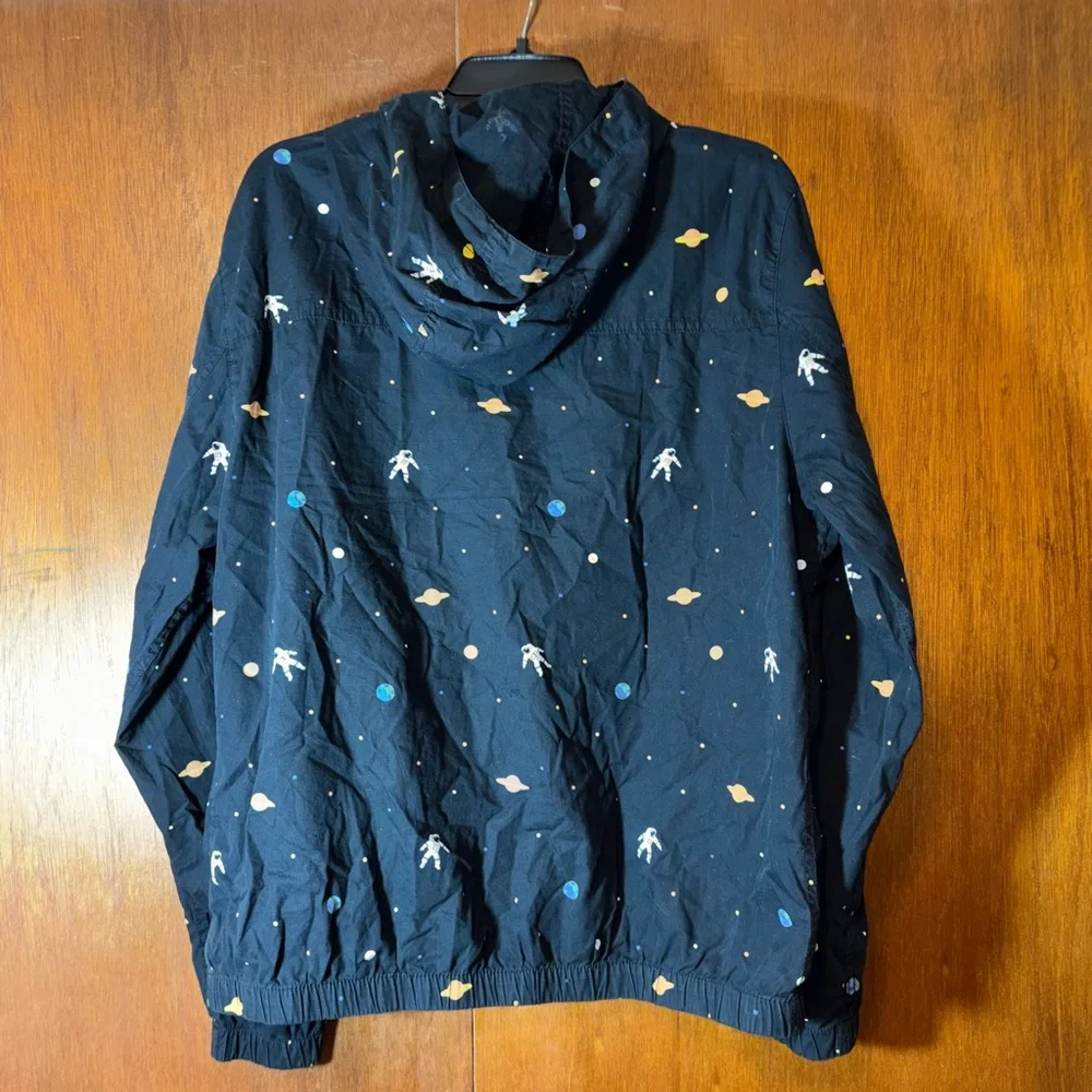 🐠 Denim & Flower Blue Raincoat with Hood and Water-Resistant Finish